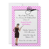 Pretty Art Deco Birthday Party Invitation