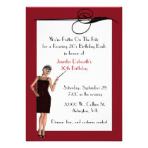 Pretty Art Deco Birthday Party Invitation invitations