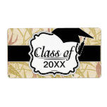 pretty art nouveau floral design graduation custom shipping labels
