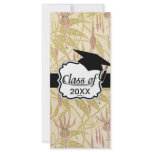 pretty art nouveau floral design graduation rack card