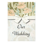 pretty art nouveau floral poppy design personalized announcement