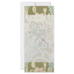 pretty art nouveau vintage floral pattern rack card