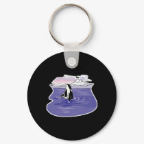 pretty artic orca scene keychains