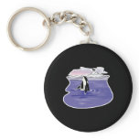 pretty artic orca scene keychain