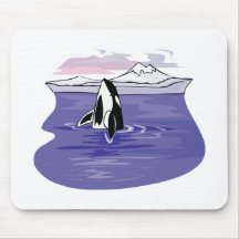 pretty artic orca scene mouse pads