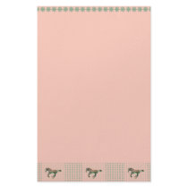 Pretty Baby on Green Checks Personalized Stationery