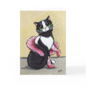 Pretty Ballerina - Cat Art Card by LisaMarieArt Pretty Ballerina - Cat Art Card