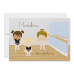 Pretty Ballerina Dance Birthday Invitation