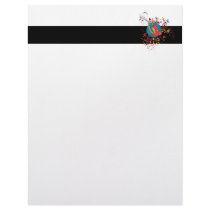 pretty bird and butterflies vector art customized letterhead