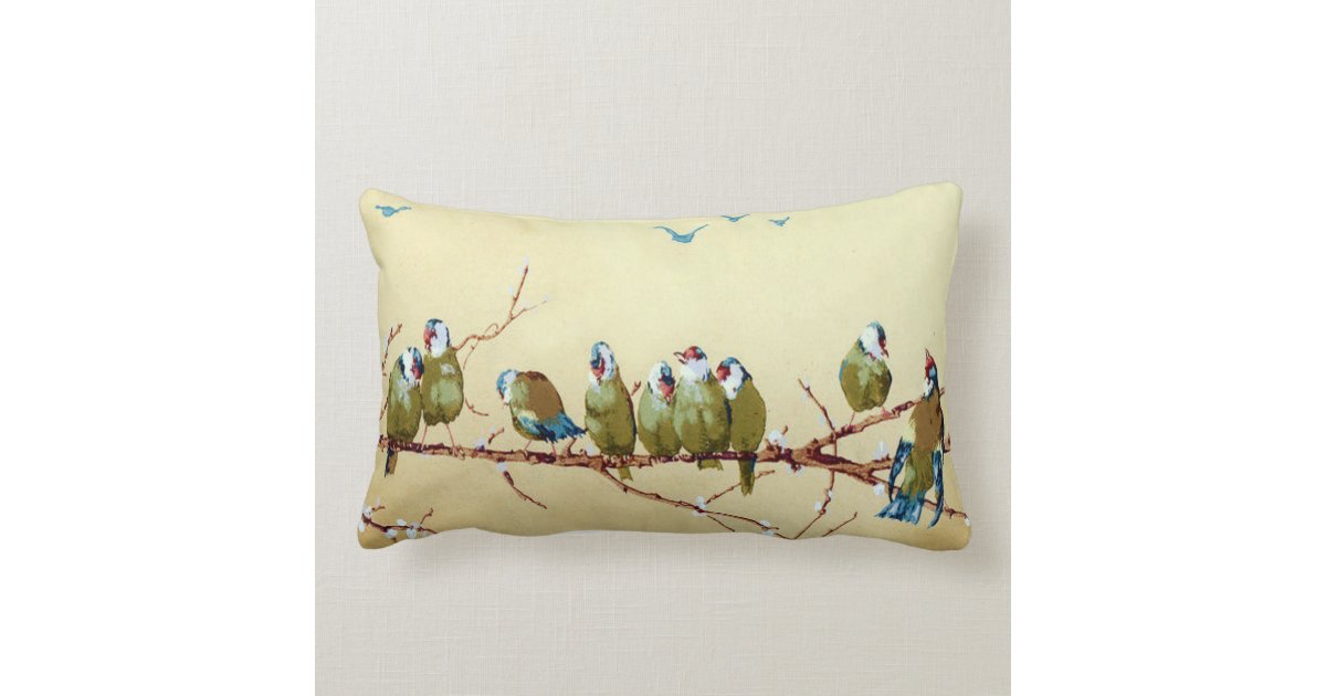 Pretty Birds Vintage Victorian Pillow Throw Zazzle