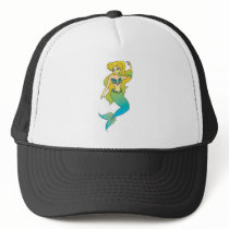 pretty blonde mermaid trucker hats