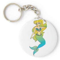 pretty blonde mermaid key chains