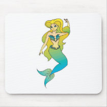 pretty blonde mermaid mouse mats