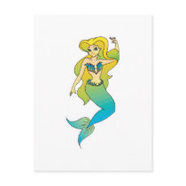 pretty blonde mermaid postcards