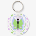 Pretty Blue And Green Butterfly Keychain
