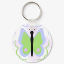 Pretty Blue And Green Butterfly Keychain