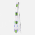 Pretty Blue And Green Butterfly Neck Tie