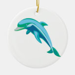 pretty blue and green dolphin ornaments