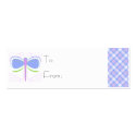 Pretty Blue And Green Dragonfly Gift Tags