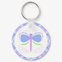 Pretty Blue And Green Dragonfly Keychain