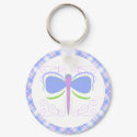 Pretty Blue And Green Dragonfly Keychain