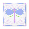 Pretty Blue And Green Dragonfly Magnet by bugspot Pretty Blue And Green Dragonfly Magnet