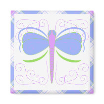 Pretty Blue And Green Dragonfly Magnet by bugspot Pretty Blue And Green Dragonfly Magnet