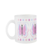 Pretty Blue And Magenta Butterfly Mug mugs