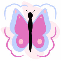 Pretty Blue And Magenta Butterfly Ornament photo sculptures