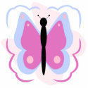 Pretty Blue And Magenta Butterfly Ornament