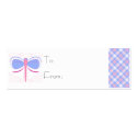 Pretty Blue And Magenta Dragonfly Gift Tags