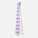 Pretty Blue And Magenta Dragonfly Neck Tie