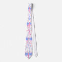 Pretty Blue And Magenta Dragonfly Neck Tie