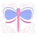 Pretty Blue And Magenta Dragonfly Ornament