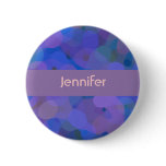 Pretty Blue and Mauve "Blobs" Pinback Button