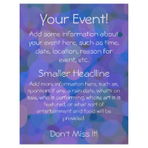 Pretty Blue and Mauve Custom Flyer