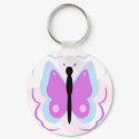 Pretty Blue And Purple Butterfly Keychain