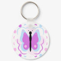 Pretty Blue And Purple Butterfly Keychain