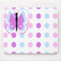 Pretty Blue And Purple Butterfly Mousepad