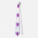 Pretty Blue And Purple Butterfly Neck Tie