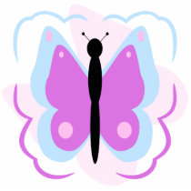 Pretty Blue And Purple Butterfly Ornament photo sculptures