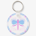 Pretty Blue And Purple Dragonfly Keychain