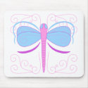 Pretty Blue And Purple Dragonfly Mousepad