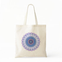 Pretty Blue and Purple Kaleidoscope tote bag bags
