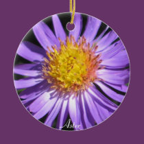 Pretty Blue Aster Christmas Ornament ornaments