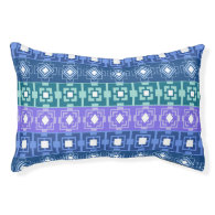 Pretty Blue Aztec Pattern Dog Bed Small Dog Bed