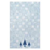 Pretty Blue Christmas Trees Stationery