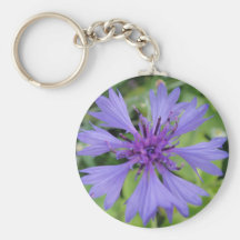 Pretty blue cornflower key chains