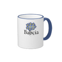 Pretty Blue Flower Babcia T-shirt Coffee Mug