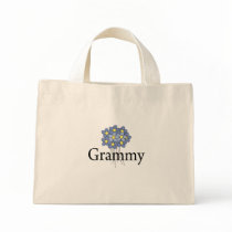 Pretty Blue Flower Grammy T-shirt Bag